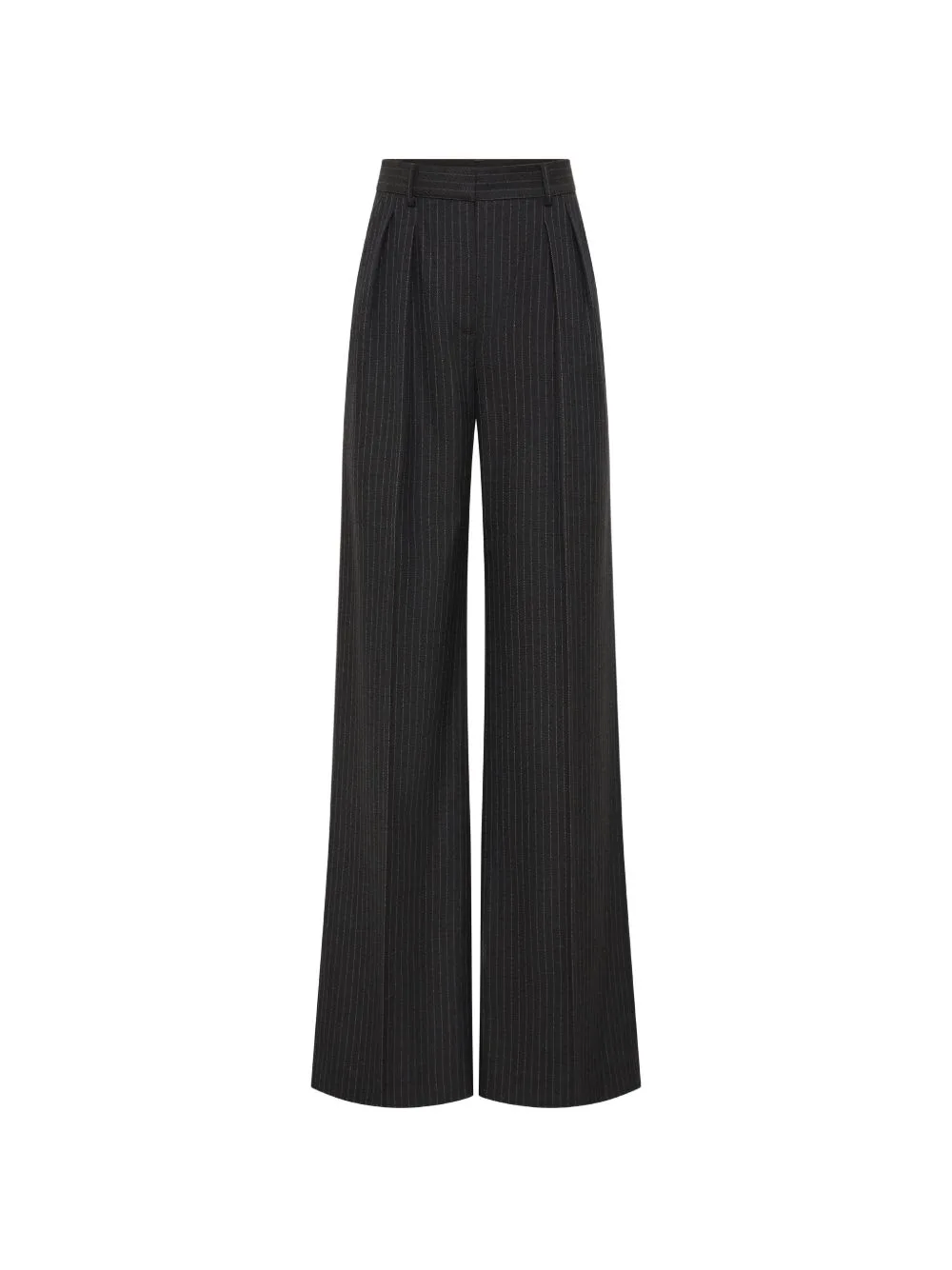 Harri Pinstripe Pleated Trousers by Rebecca Vallance