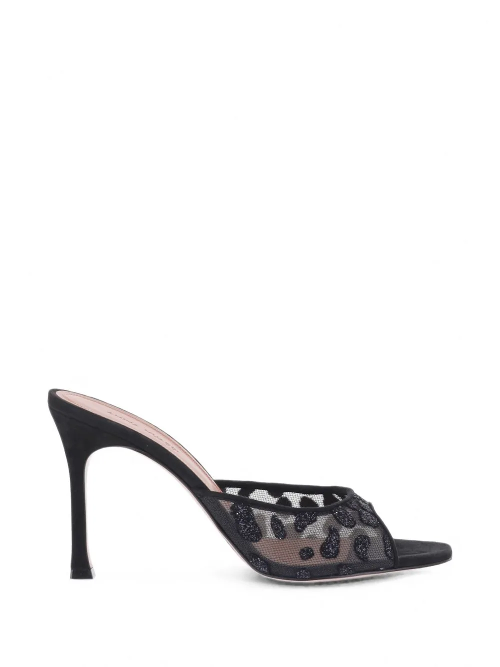 Alexa Leopard-Print Mesh Sandals by Amina Muaddi