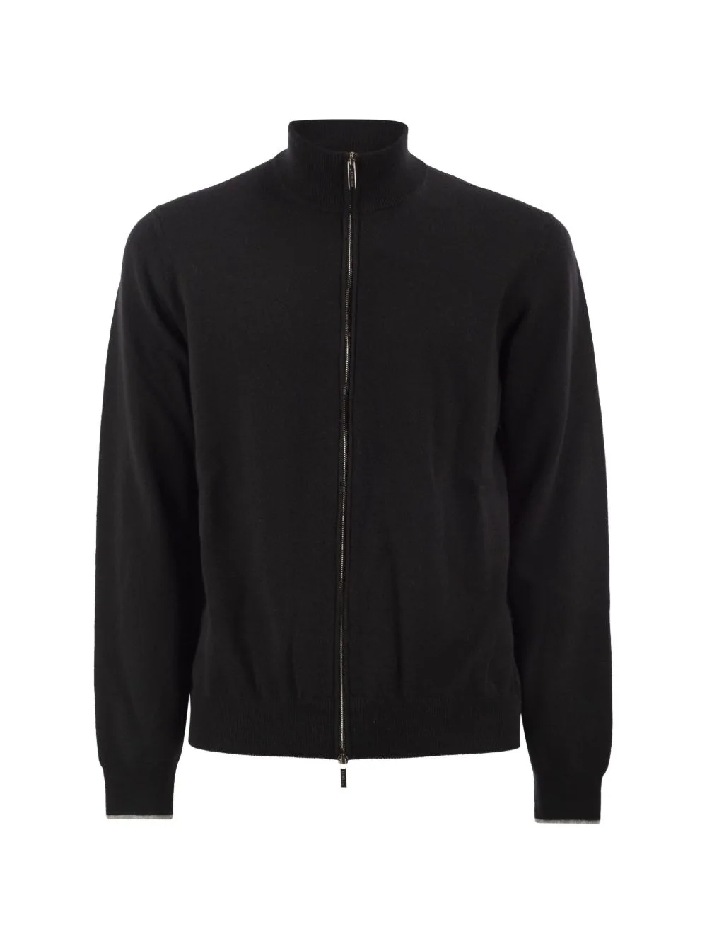 Fine-Knit Wool Zip-Up Cardigan by Peserico