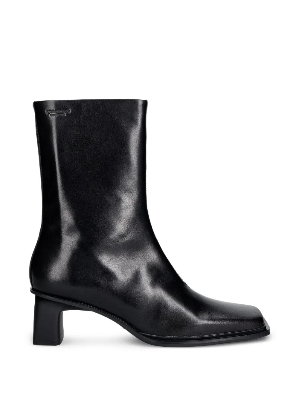 Elvina Square-Toe Leather Boots