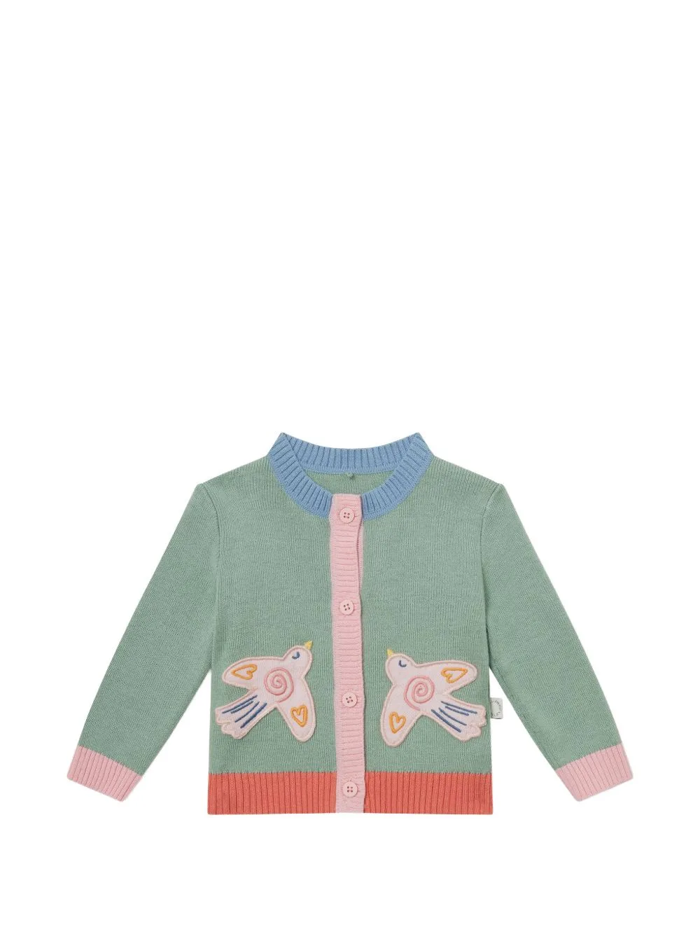 Bird-Patchwork Cardigan by Stella McCartney Kids