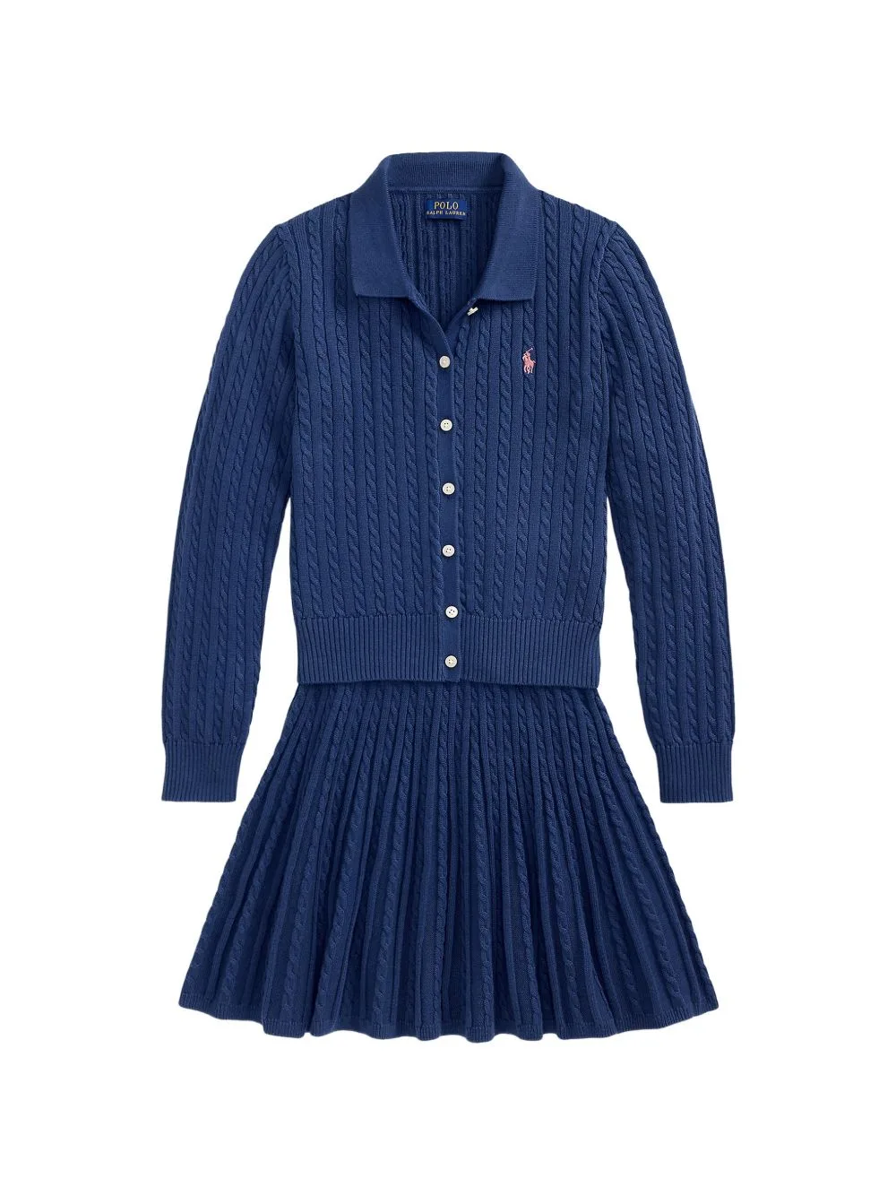 Mini-Cable-Knit Cardigan and Skirt Set by POLO RALPH LAUREN KIDS