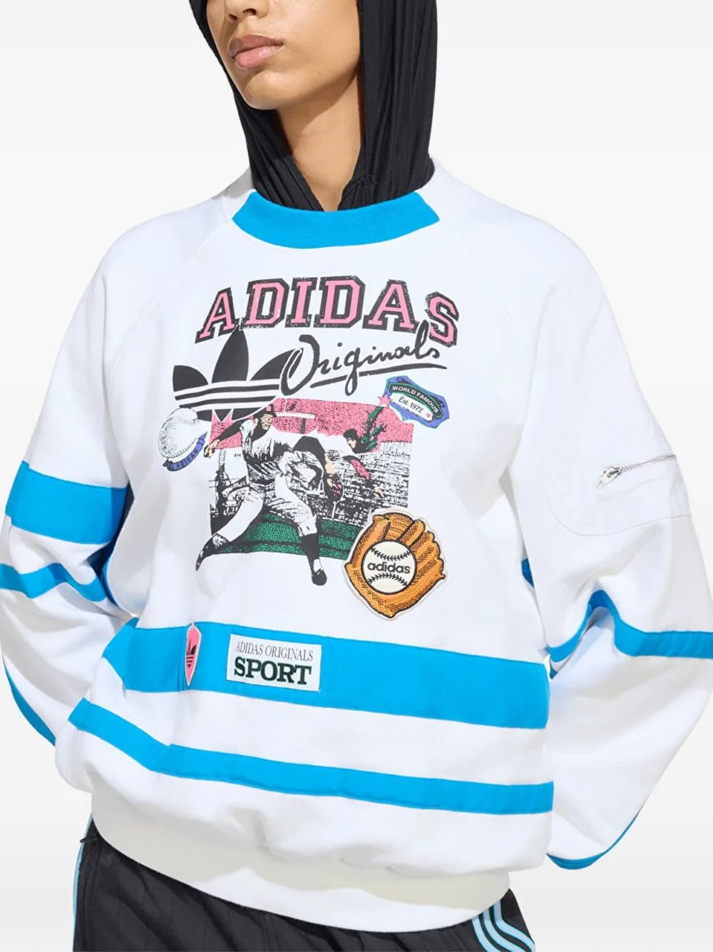 Archive Baseball Graphic-Print Sweater by adidas