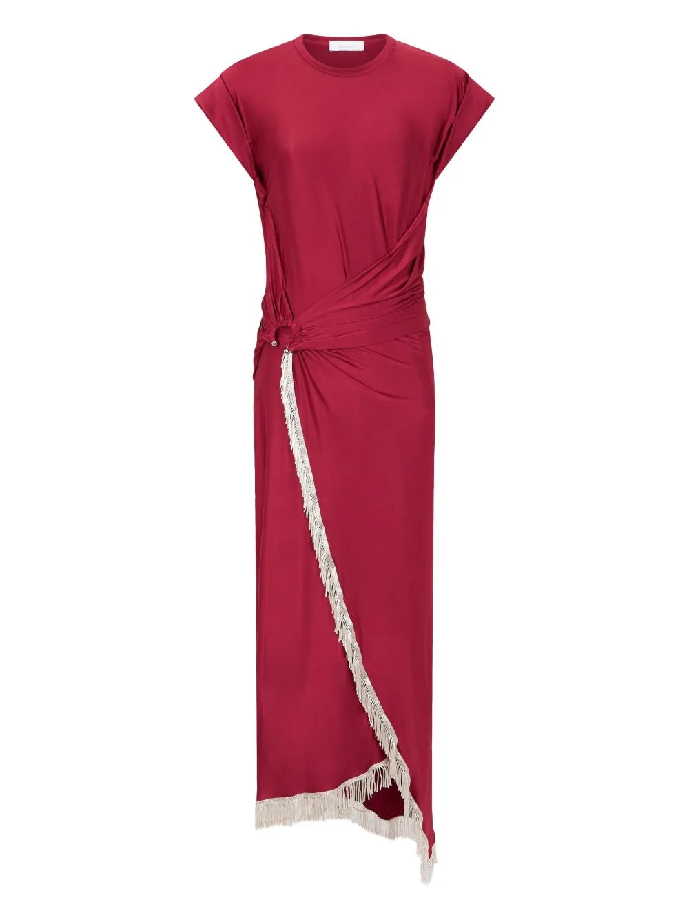 Fringe-Detailed Gathered Dress by Rabanne