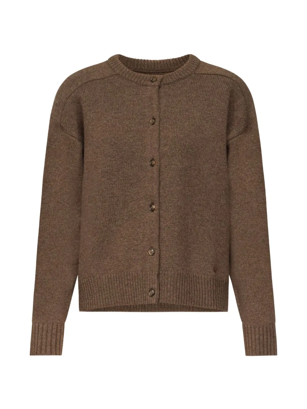 Aidar Crew-Neck Button-Up Cardigan by LouLou de Saison