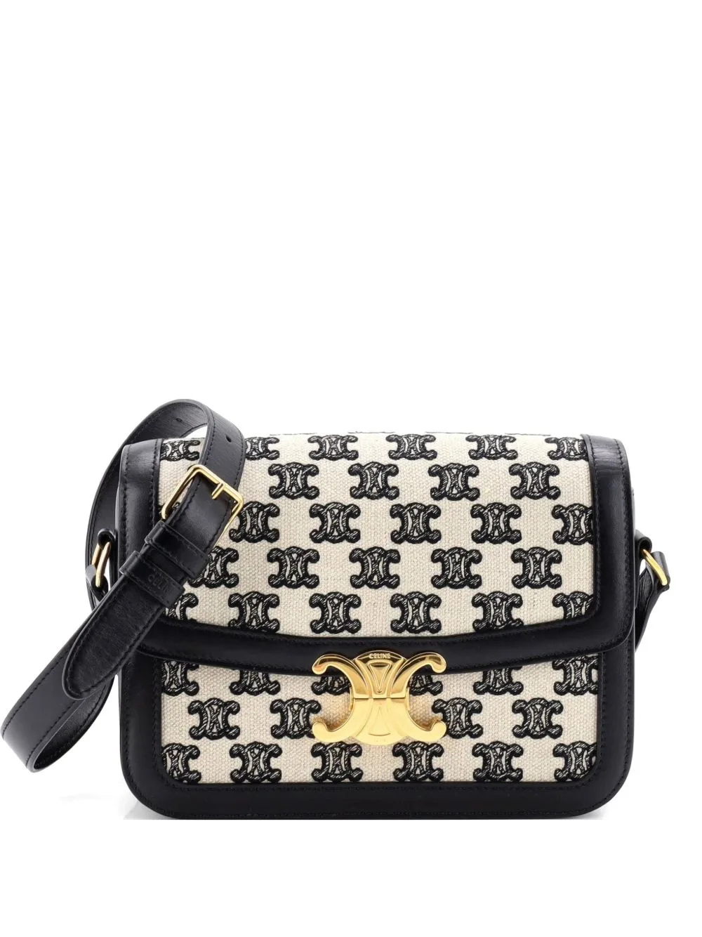 Triomphe Triomphe Canvas Medium Shoulder Bag by Celine Pre-Owned