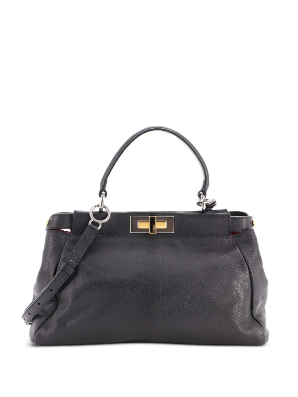 Peekaboo Bag Soft Leather Regular Shoulder Bag by Fendi Pre-Owned