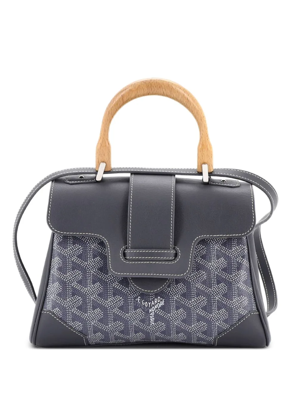 Saigon Top Handle Bag Coated Canvas with Leather Mini Shoulder Bag by Goyard Pre-Owned