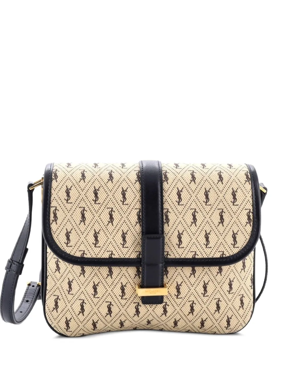 Top Flap Satchel Monogram All Over Canvas and Leather Small Crossbody Bag