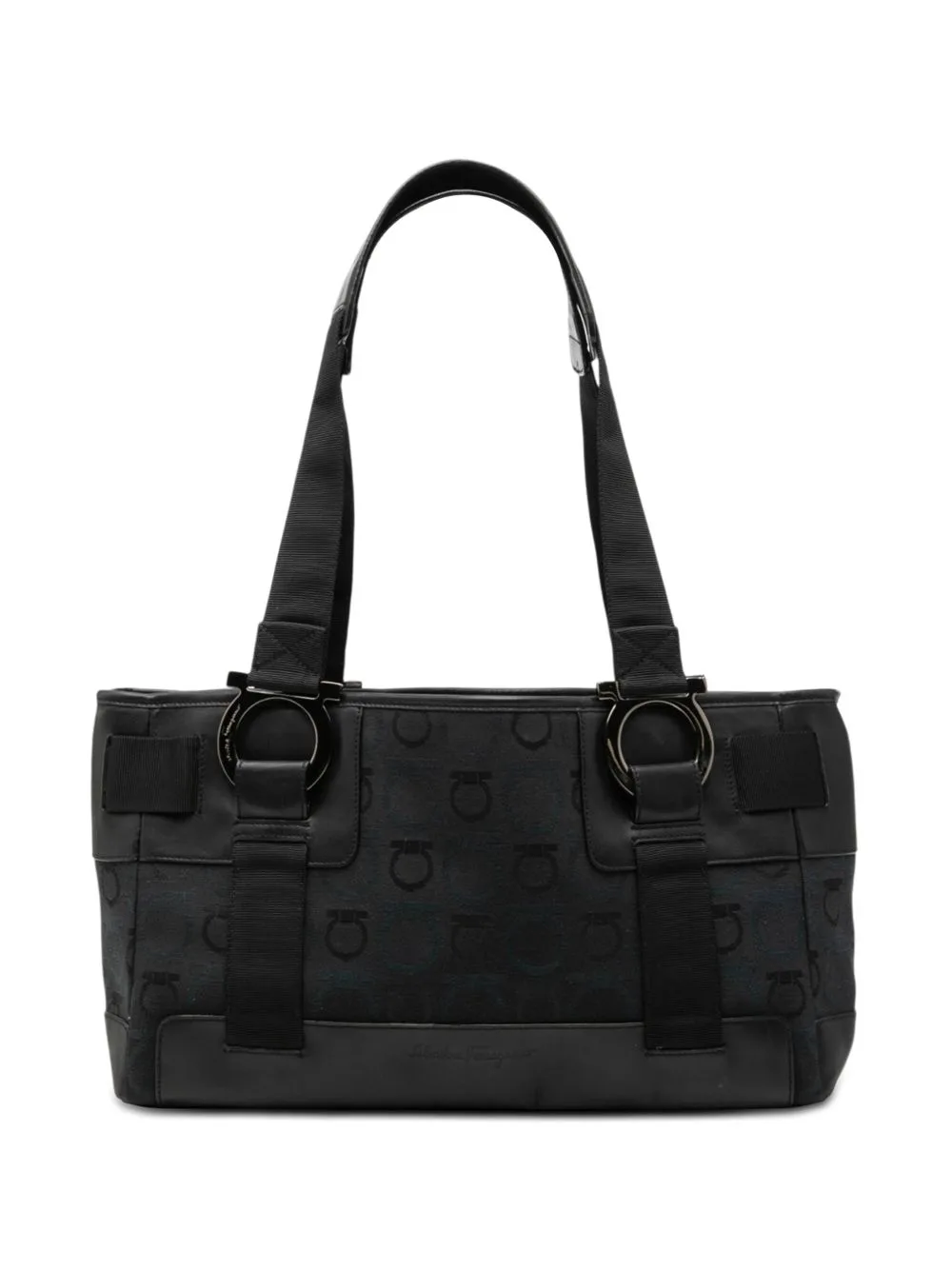 2010-2026 Gancini Canvas Tote Bag by Ferragamo Pre-Owned