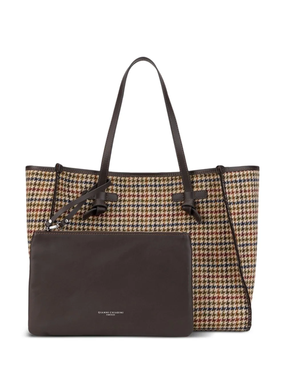 Large Marcella Houndstooth-Pattern Shoulder Bag by GIANNI CHIARINI