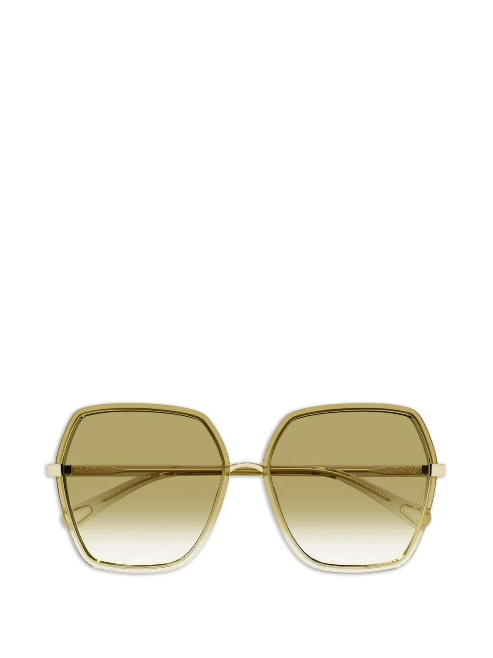 Geometric Oval-Frame Sunglasses