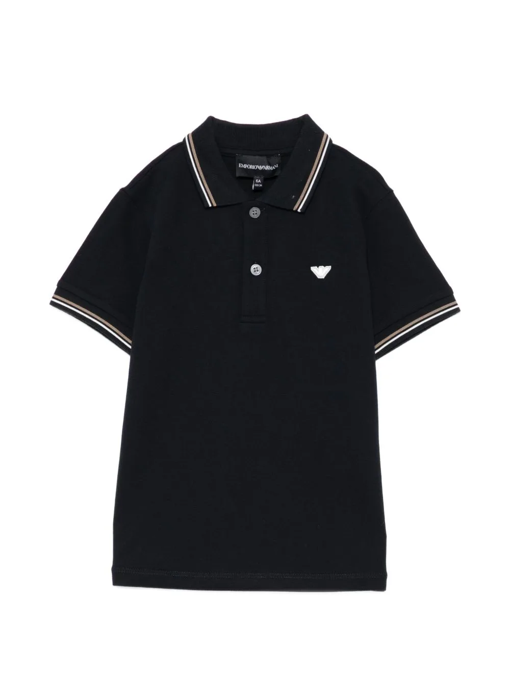 Logo Embodied Polo Shirt by Emporio Armani Kids