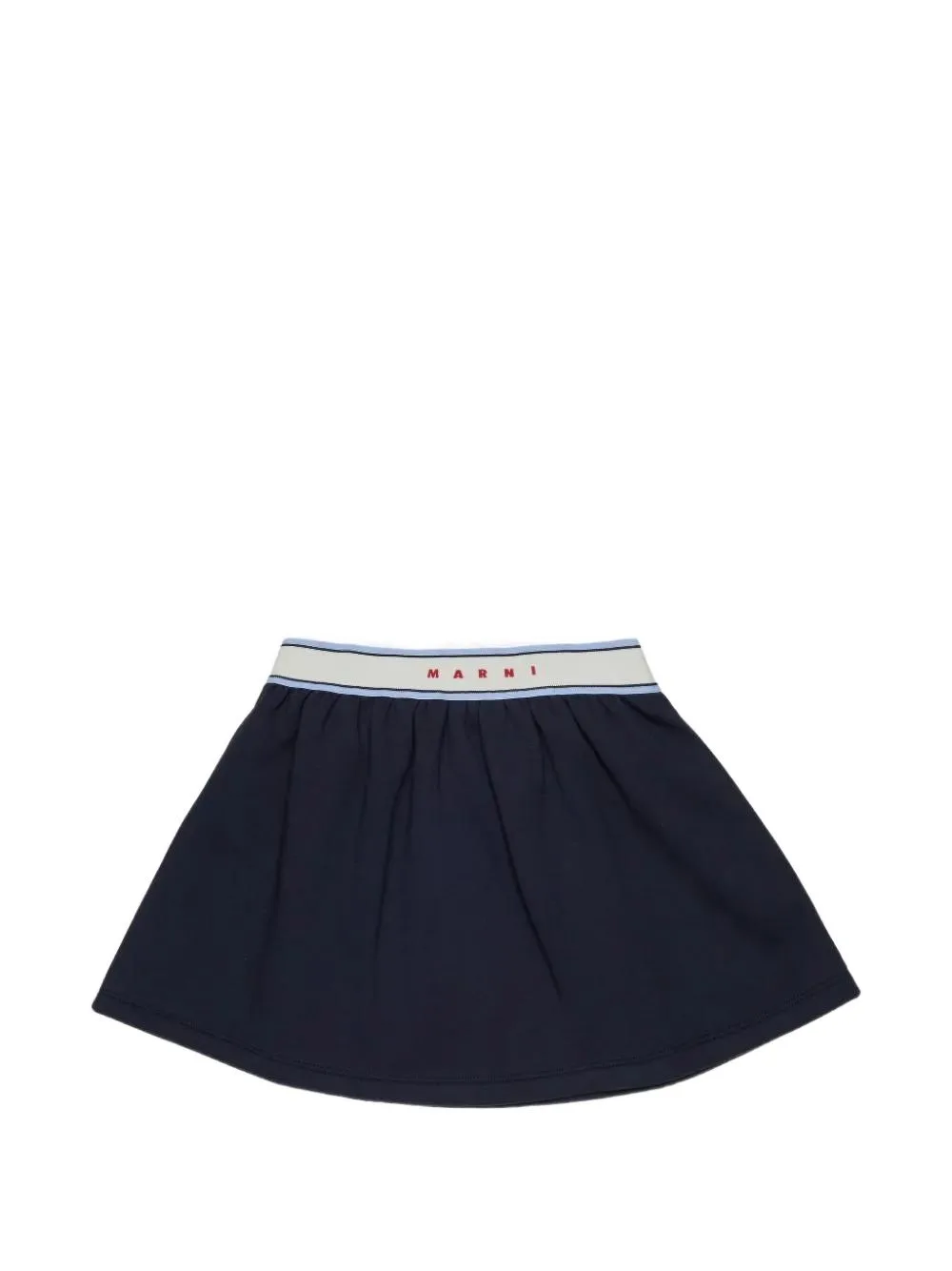 Cotton Mini Skirt with Elasticated Logo Waist by Marni Kids