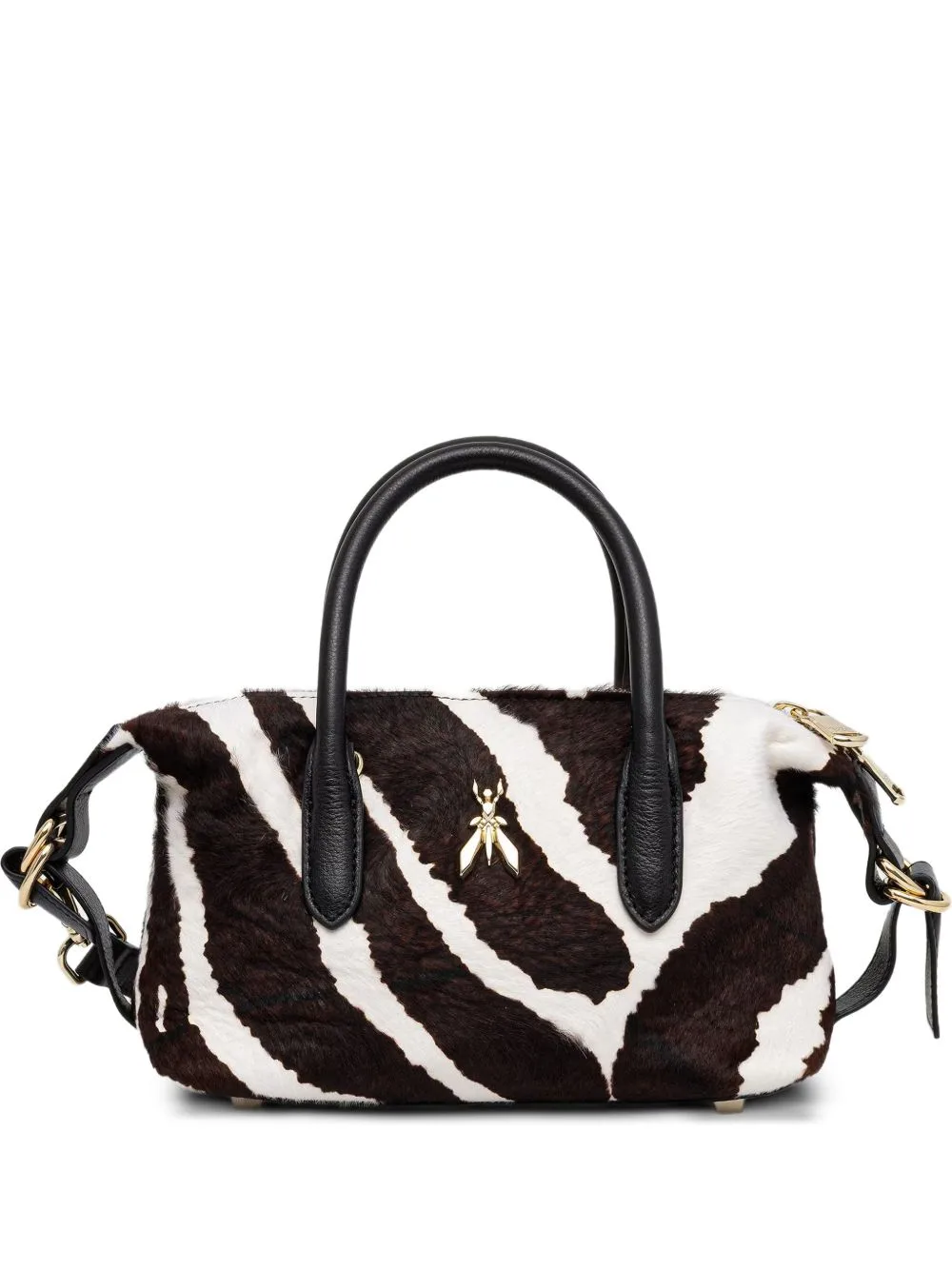Zebra-Print Fly Shoulder Bag by Patrizia Pepe