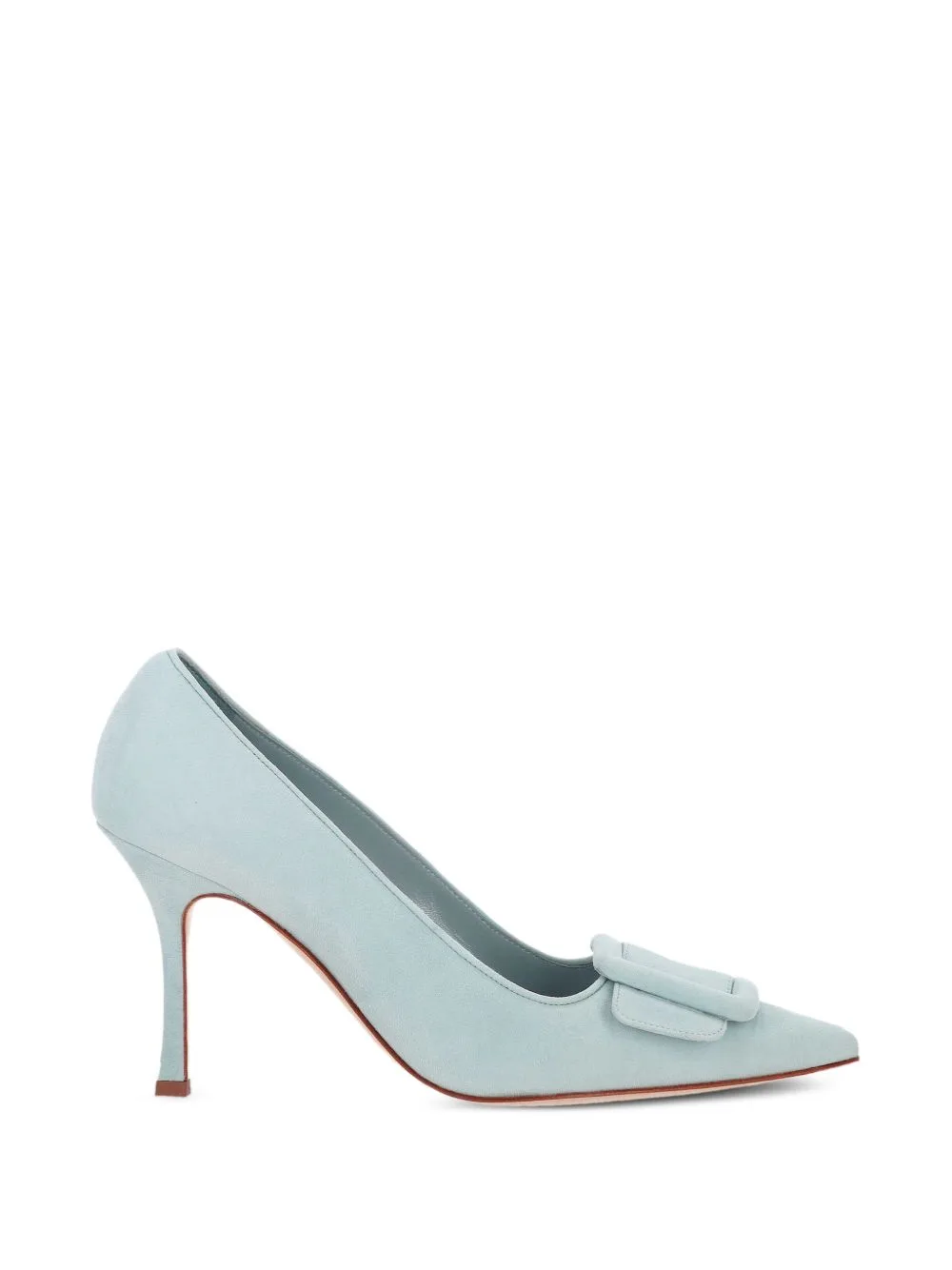 Buckle-Detail Suede Pumps by Manolo Blahnik