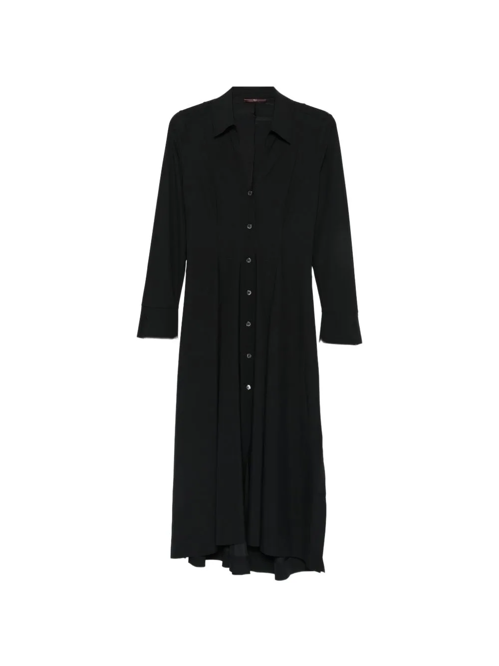 Button-Up Long-Sleeve Midi Dress by High