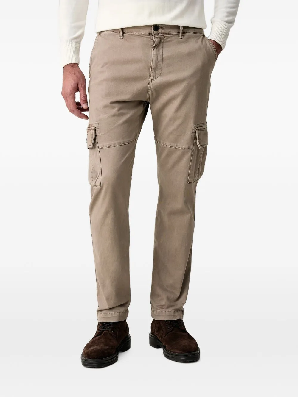 Logo-Patch Cargo Straight-Leg Trousers by Aeronautica Militare