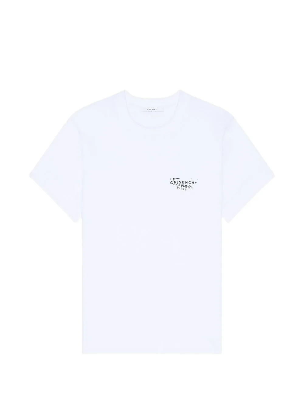 T-Shirt in Cotton with Givenchy Stamp Print