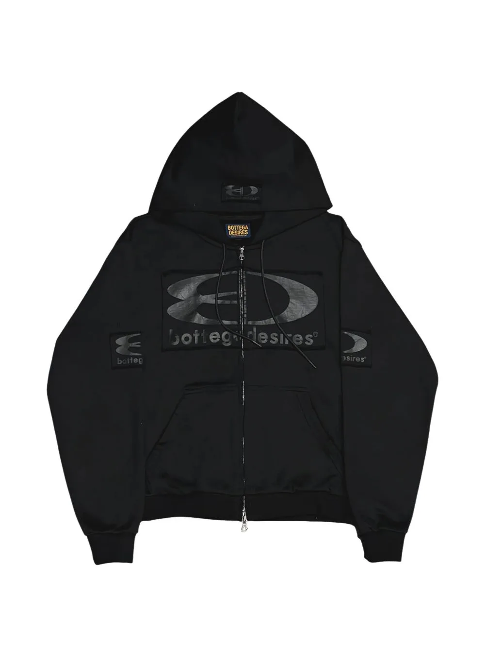 Logo-Patch Full-Zip Hoodie by Bottega Desires