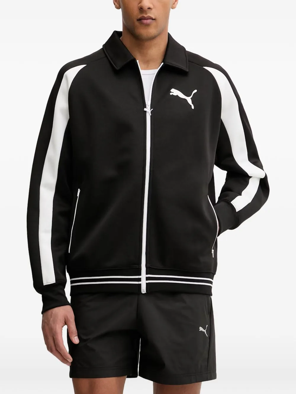 Logo-Print Zip-Up Overshirt by PUMA