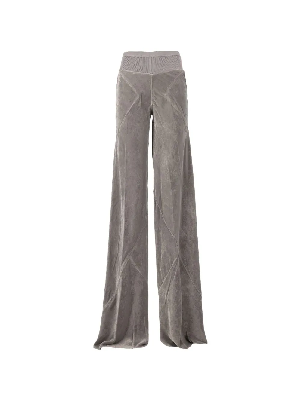 Bias Velvet-Finish Flared Trousers by Rick Owens