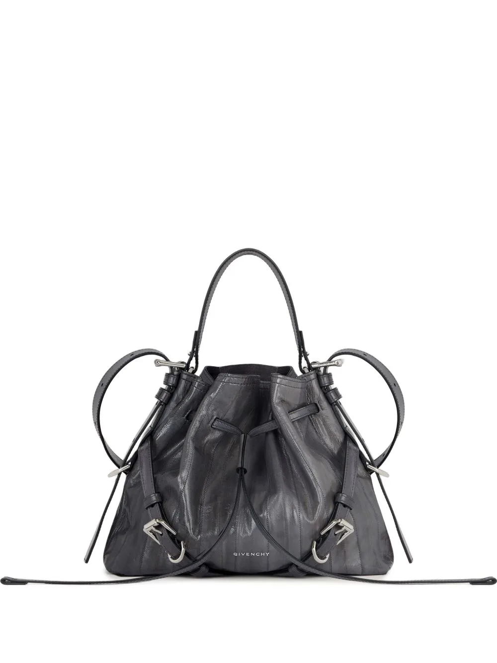 Small Voyou Bucket Bag in Myxine Leather