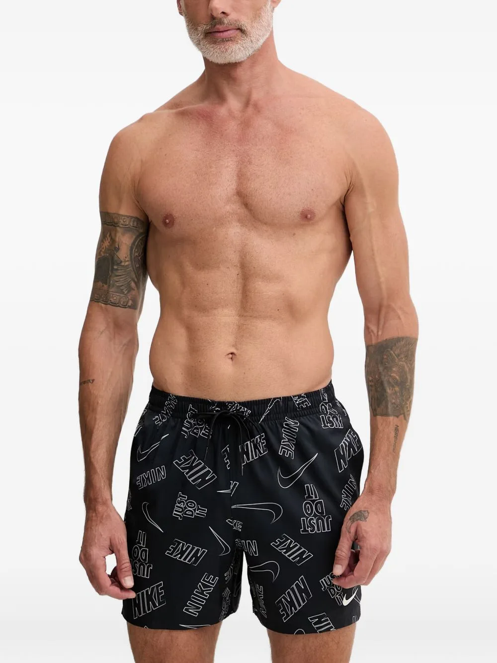 Logo-Print Drawstring Swim Shorts by Nike