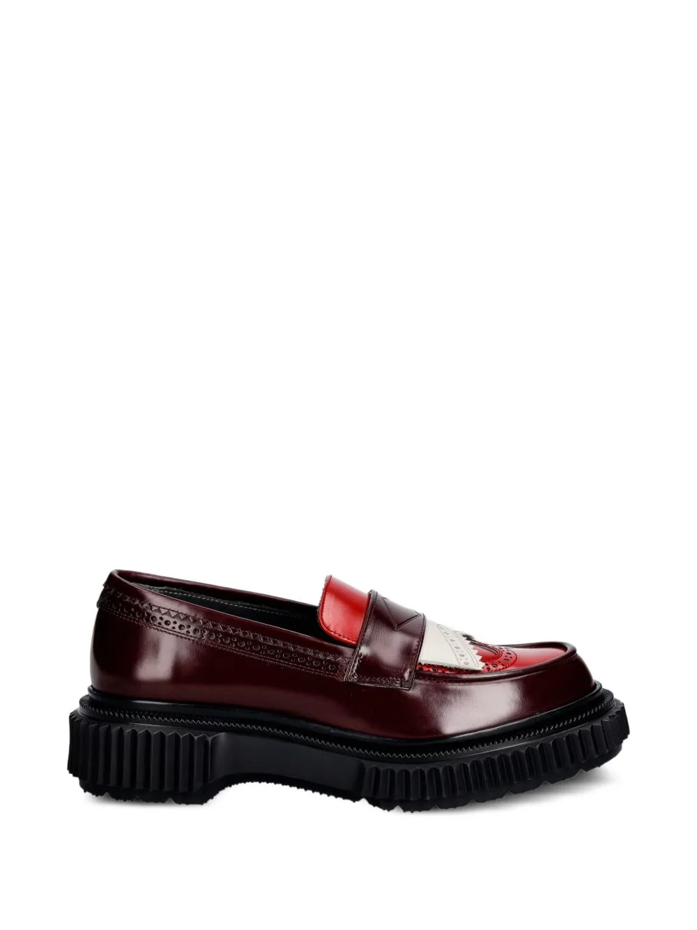 Brogue-Detail Leather Loafers by Adieu Paris