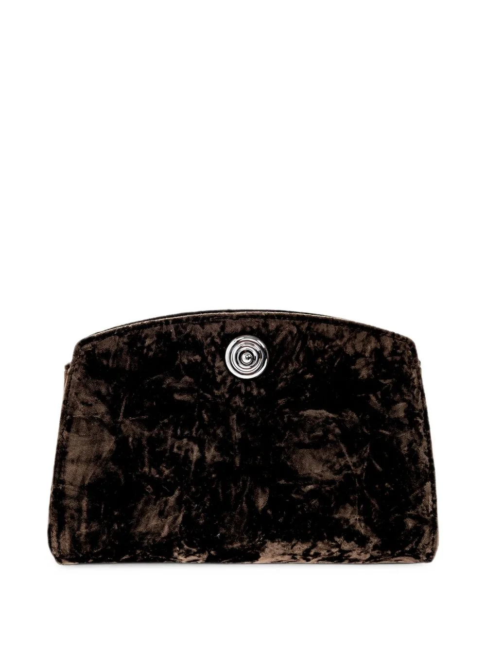 Pushlock Velvet Clutch Bag