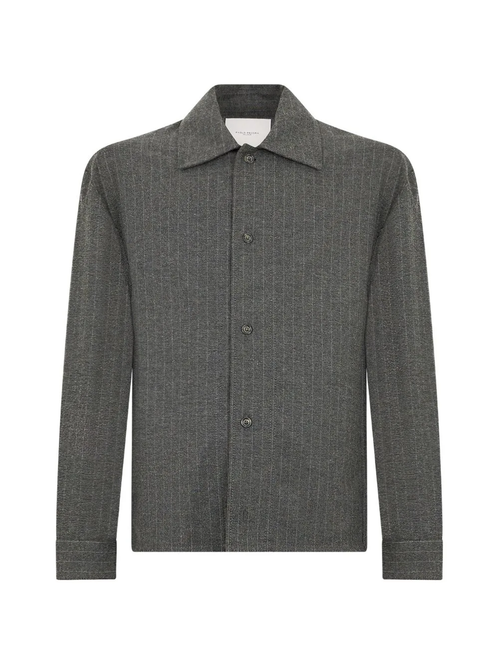 Pinstriped Loose-Fit Shirt Jacket