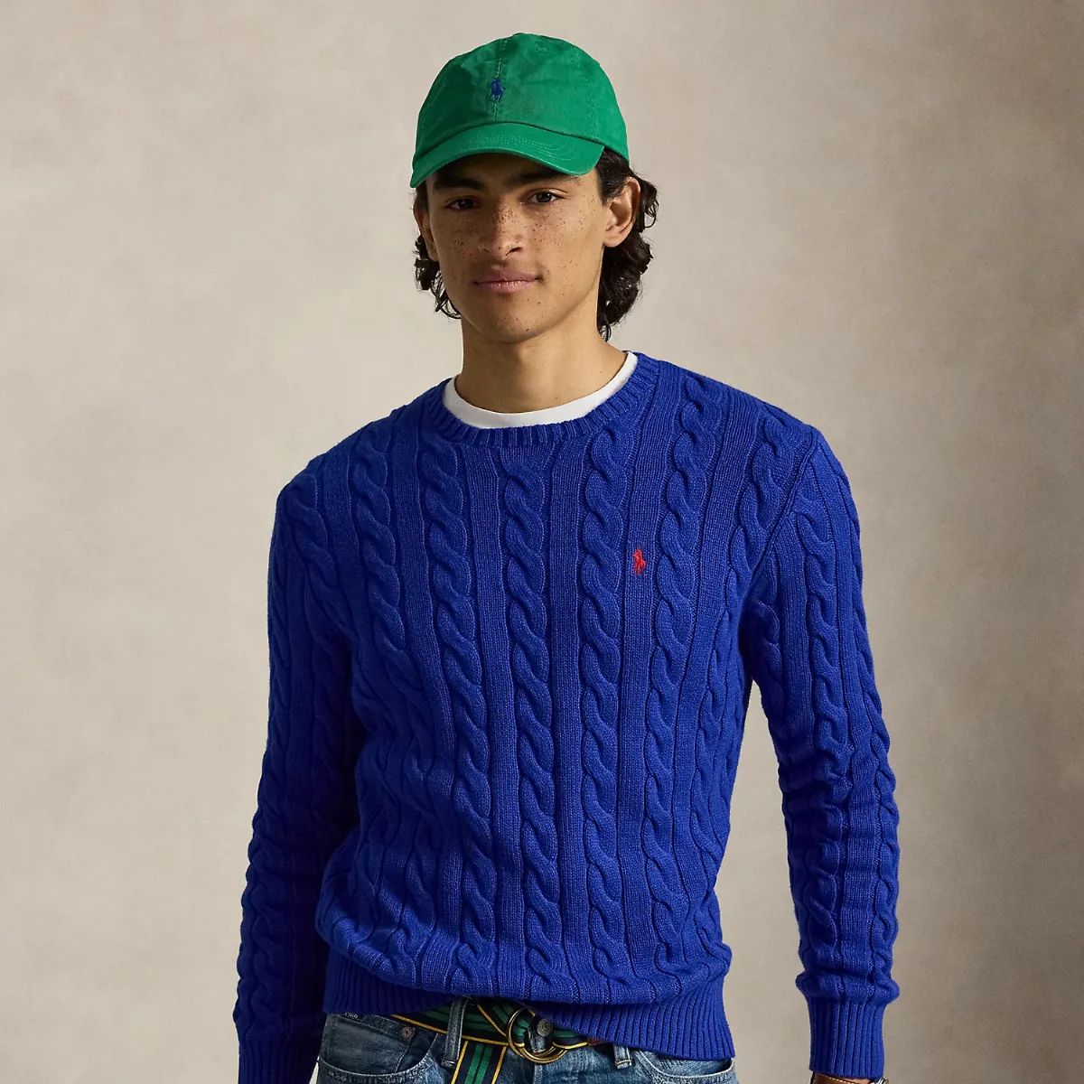 Cable-Knit Cotton Jumper by Polo Ralph Lauren