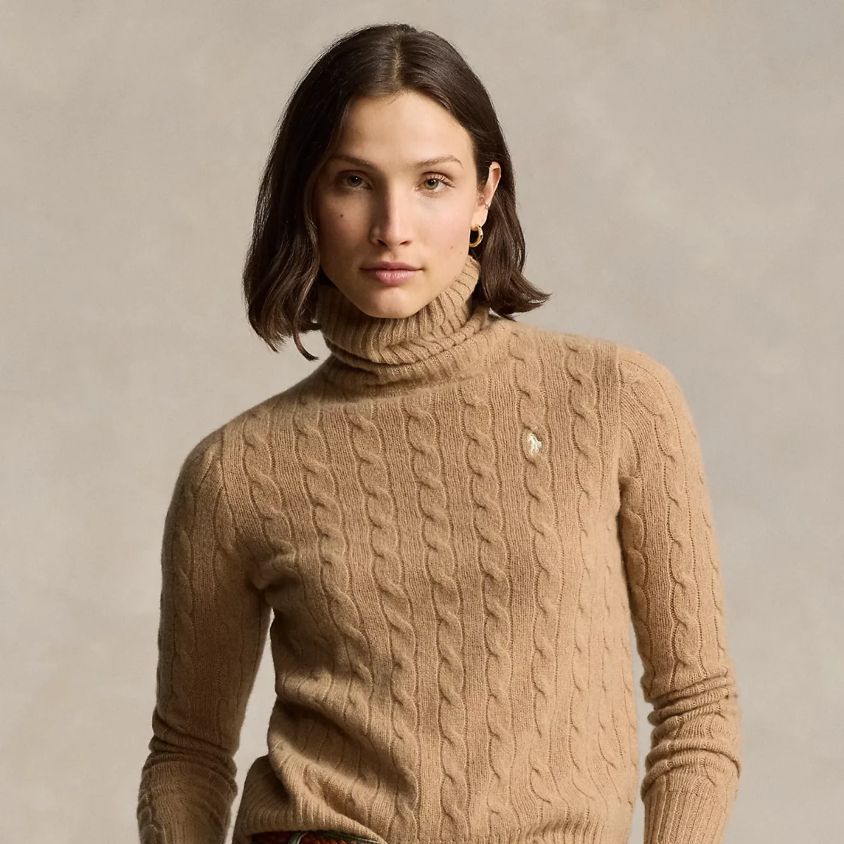 Wool-Cashmere Cable Roll Neck Jumper by Polo Ralph Lauren