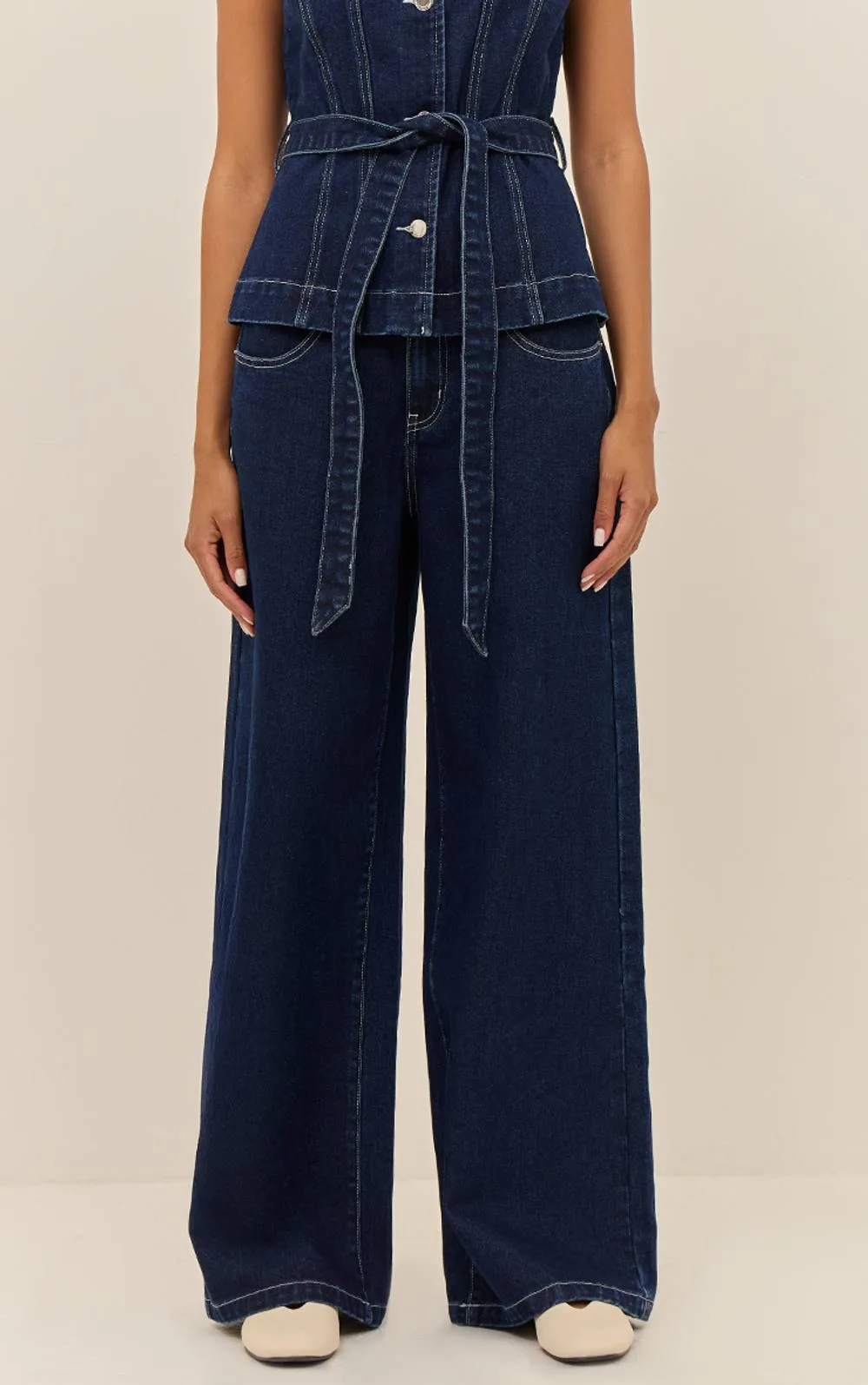 Waist Wide Leg Jeans