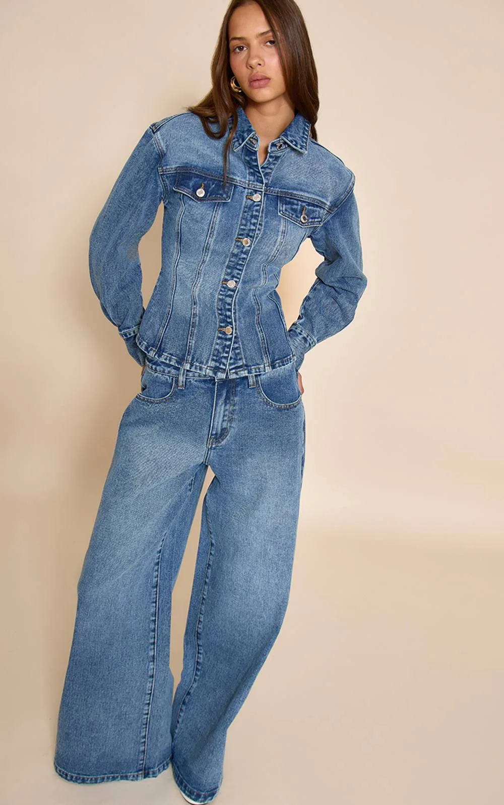 Waist Wide Leg Jeans