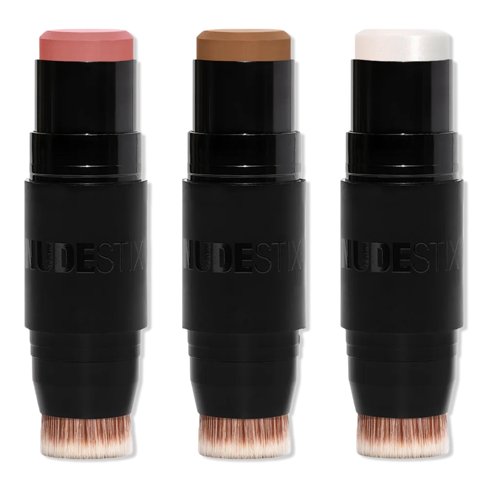The Nude Face Set: 3-Step Blush Bronze Glow by NUDESTIX
