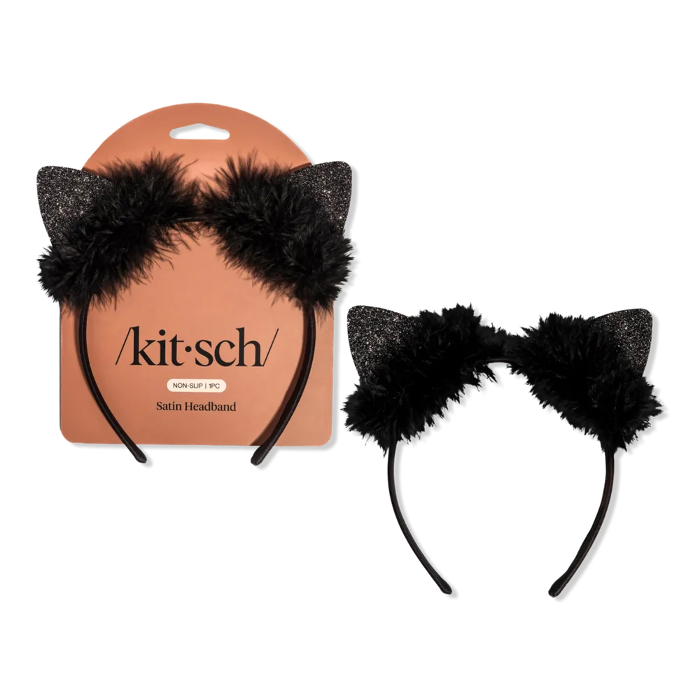 Satin Cat Ears Headband by Kitsch