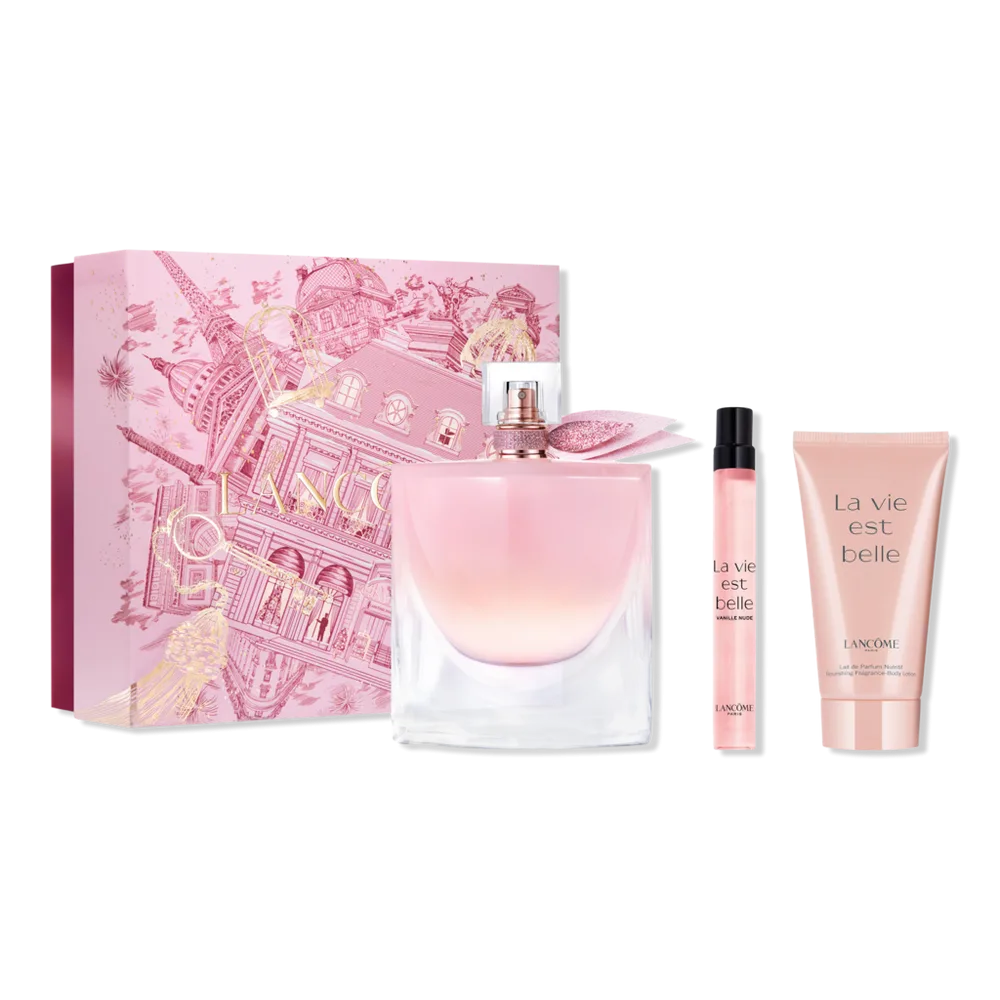 La Vie Est Belle Vanille Nude Eau De Parfum 3 Piece Set with Body Lotion by Lancome