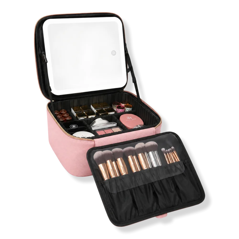 Lighted Makeup Case with Mirror by CosmoGlo