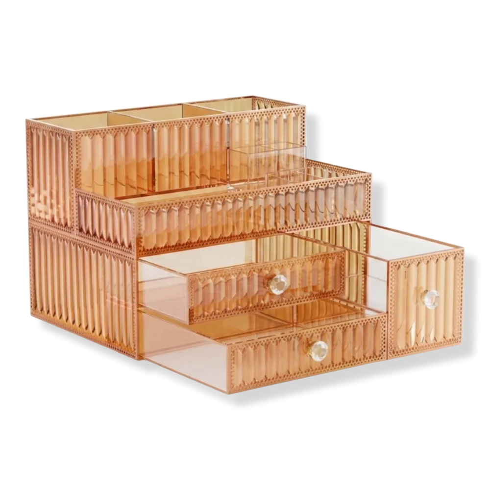 Multi-Purpose Tempered Glass Vanity Organizer by Positive Vibes
