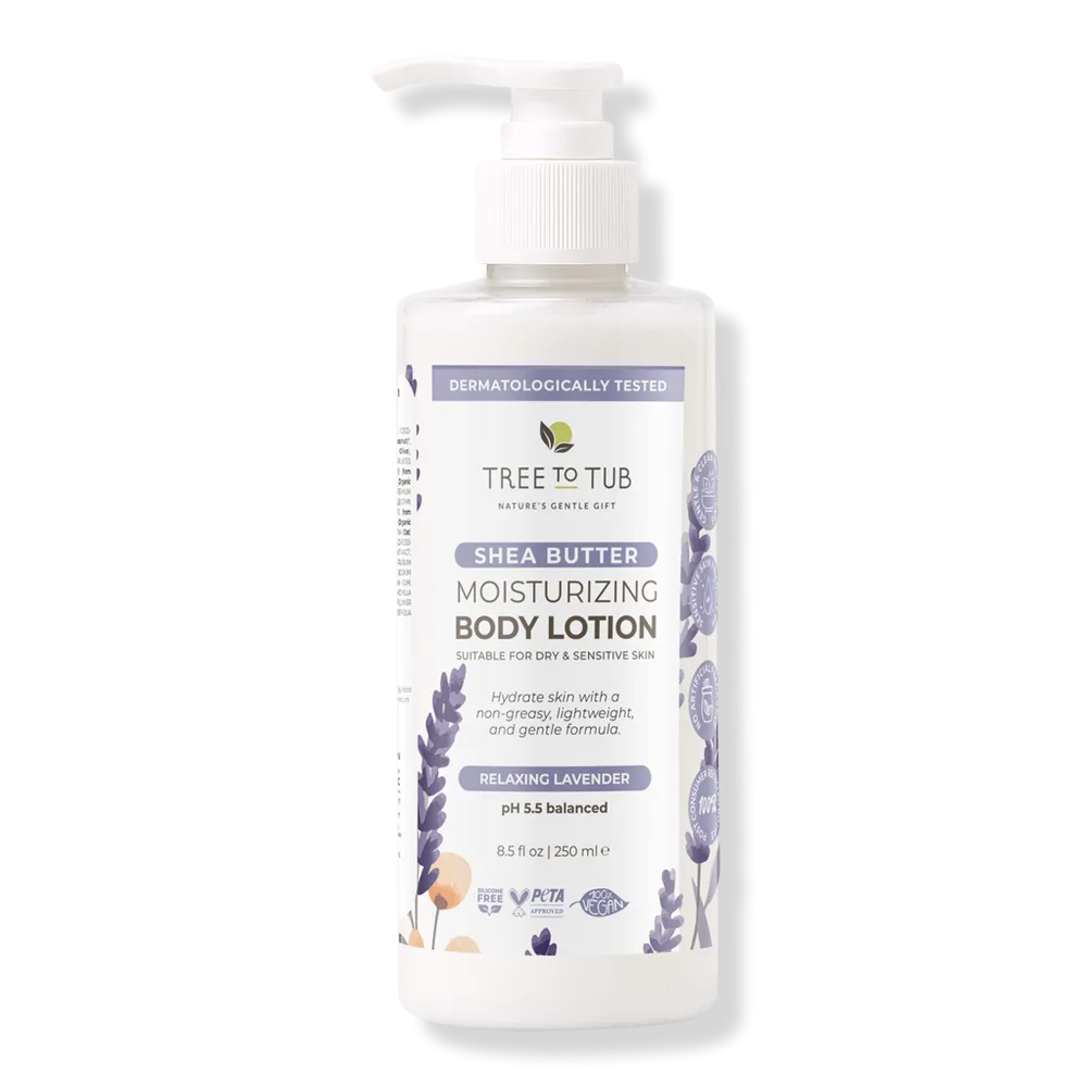 Shea Butter Moisturizing Body Lotion in Relaxing Lavender by Tree To Tub