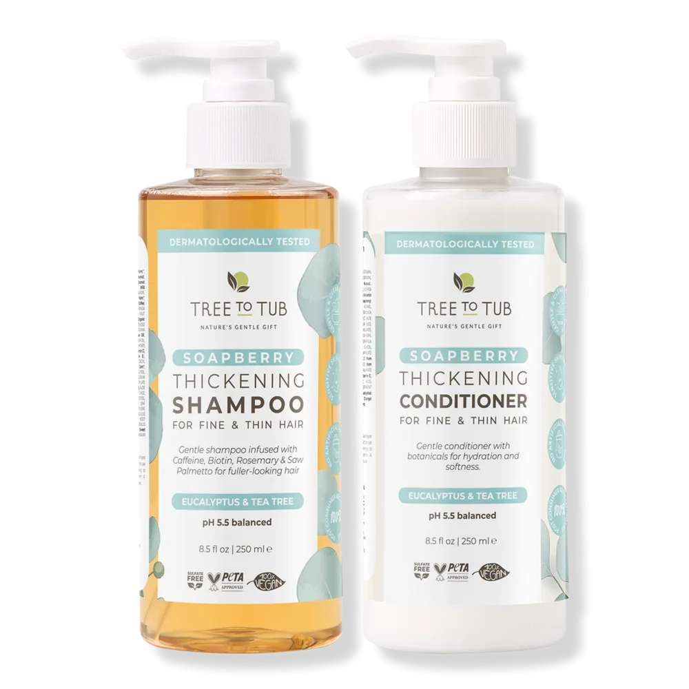 Soapberry Thickening Shampoo & Conditioner Bundle by Tree To Tub