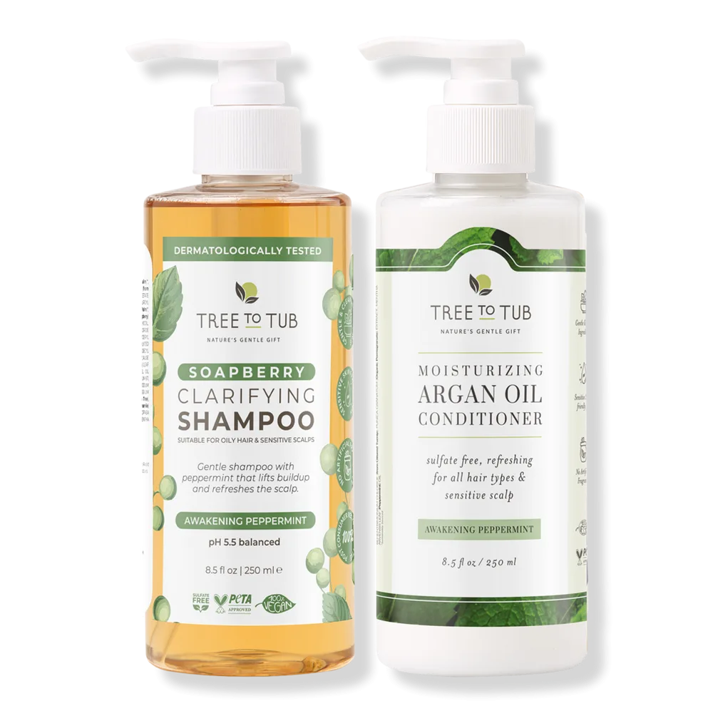 Soapberry Clarifying Shampoo and Conditioner by Tree To Tub
