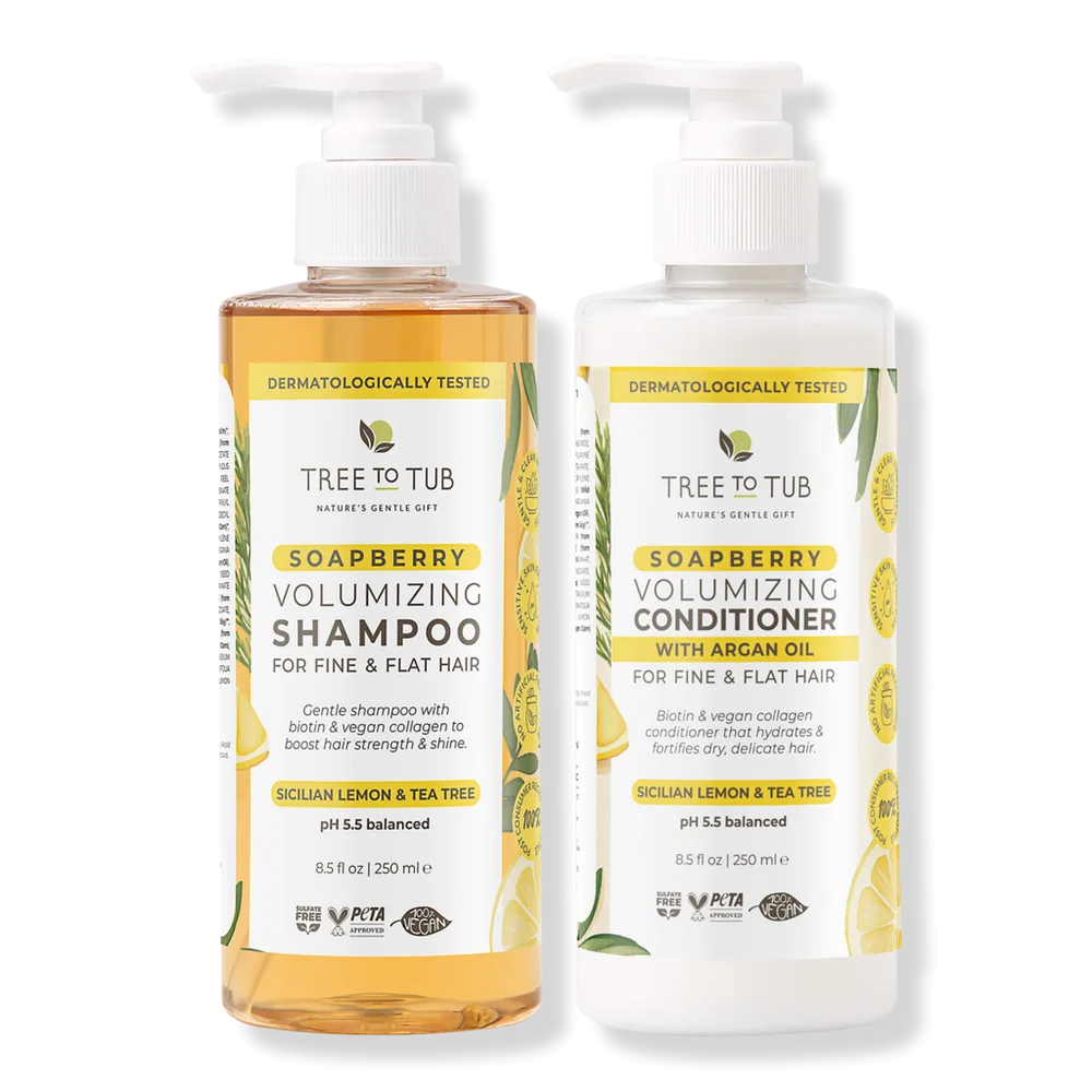 Soapberry Volumizing Shampoo & Conditioner Bundle by Tree To Tub