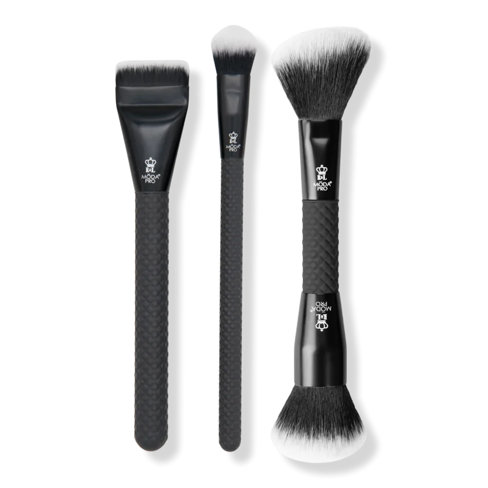 Pro Base and Blush Makeup Brush Bundle by MODA