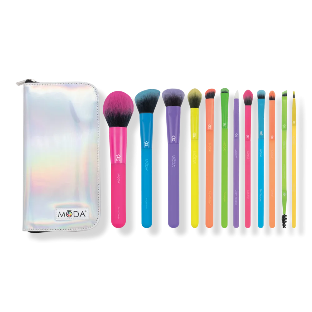 Totally Electric Makeup Brush Kit by MODA