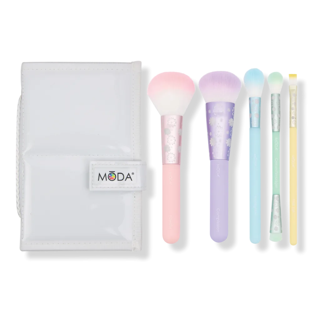 Posh Pastel Complete Face Flip Makeup Brush Kit by MODA