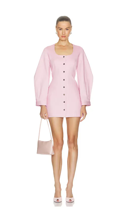 Leg of Mutton Scoop Neck Mini Dress by MATTHEW BRUCH