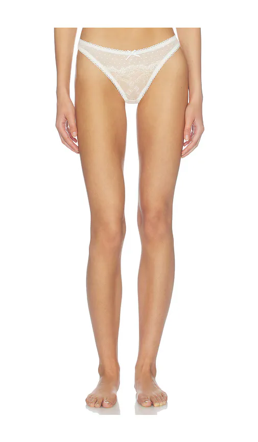 Chantilly Bows Thong Panty by For Love & Lemons