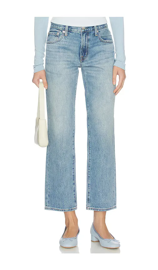 Issa Mid Rise Relaxed Ankle Straight Jeans by PISTOLA